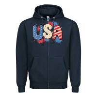 Navy usa Zipper Hoodie - MaliasSmallBusiness