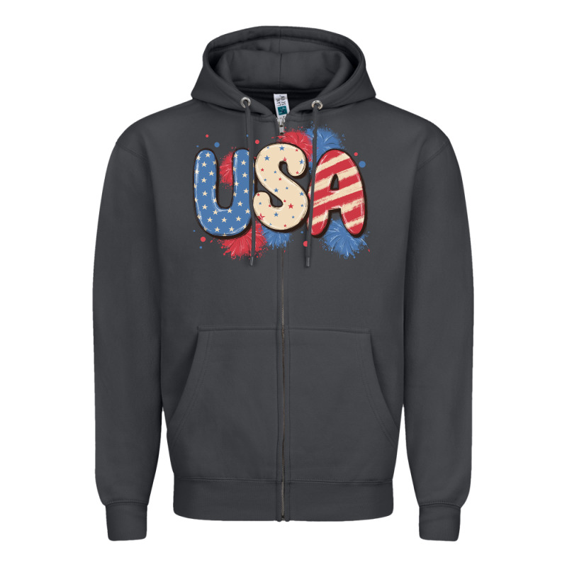 Usa Zipper Hoodie by MaliasSmallBusiness | Teevron