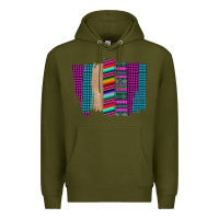 Army Green Western Farm Life Serape Brush Stroke Premium Hoodie - Bettercallsaul