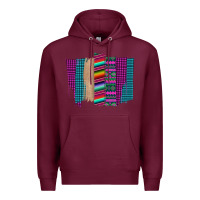 Burgundy Western Farm Life Serape Brush Stroke Premium Hoodie - Bettercallsaul