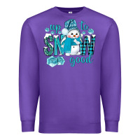 Purple up to snow good and cute snowman Premium Sweatshirt - BundleAndBundleShop