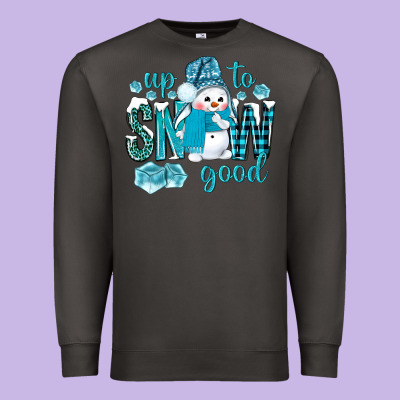 Up To Snow Good And Cute Snowman Premium Sweatshirt Designed By Bundleandbundleshop
