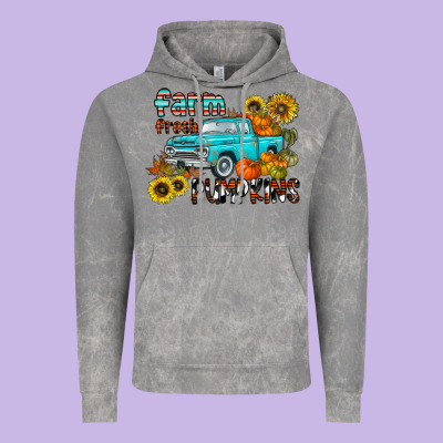 Farm Fresh Pumpkin Vintage Hoodie Designed By Cowhidedigitalart