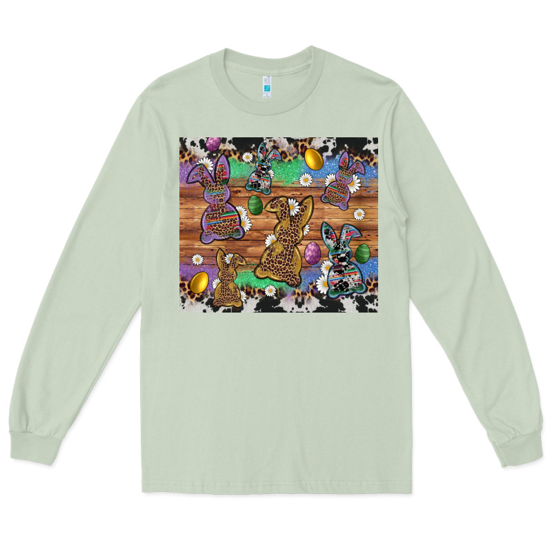 Easter Bunny Egg Cowhide Leopard Long Sleeve Tee by Artiststas | Teevron