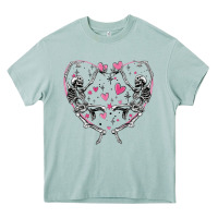 Arona valentines day skeleton Heavy Core Tee - MaliasSmallBusiness