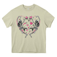 Mossy valentines day skeleton Heavy Core Tee - MaliasSmallBusiness