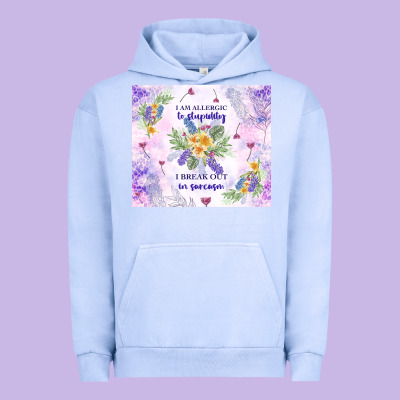 I Am Allergic To Stupidity Urban Hoodie Designed By Tumblerdesignbyshophia