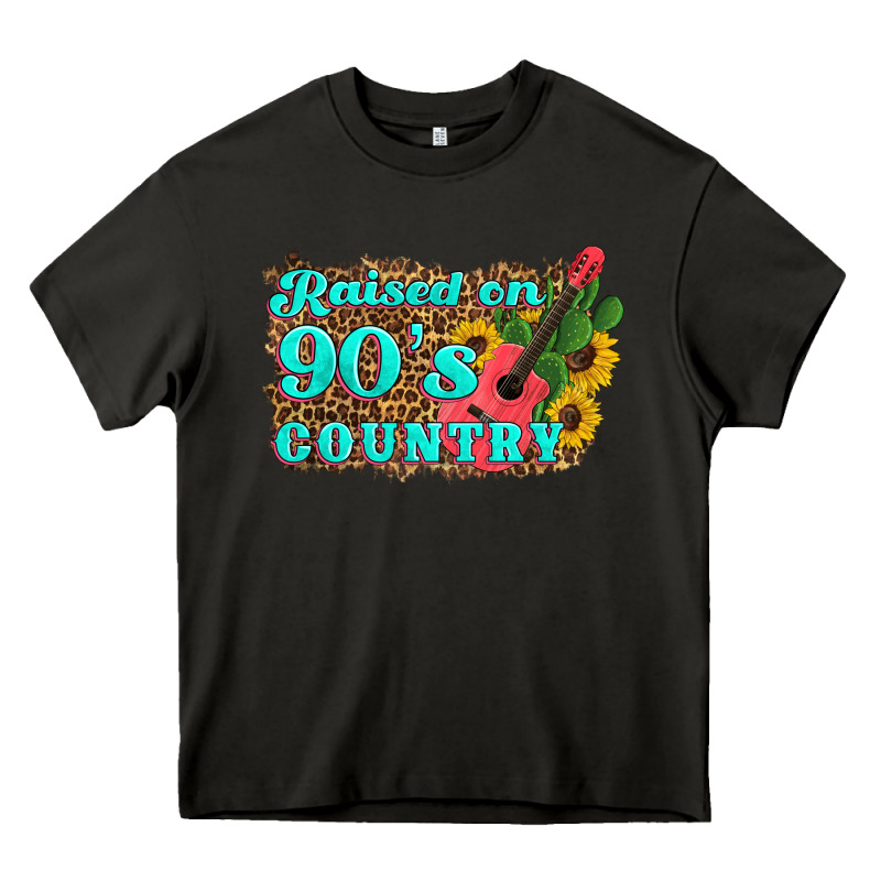 Raised 90's Country Guitar Cactus Sunflower's Heavy Core Tee by Artiststas | Teevron