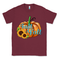 Burgundy fall y'all pumpkin Classic Tee - JahusDesignShop