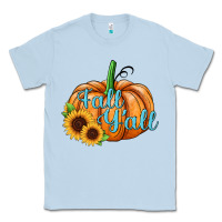 Dusty Blue fall y'all pumpkin Classic Tee - JahusDesignShop