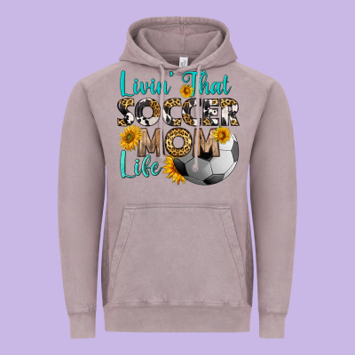 Livin' That Soccer Mom Life Vintage Hoodie Designed By Hra Design Shop