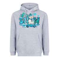 Heather Grey up to snow good winter snowman Heavyweight Hoodie - MaliasSmallBusiness
