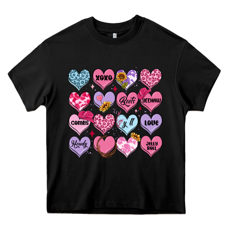 Valentines Candy Hearts Heavy Core Tee by MaliasSmallBusiness | Teevron
