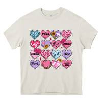 Cream valentines candy hearts Heavy Core Tee - MaliasSmallBusiness