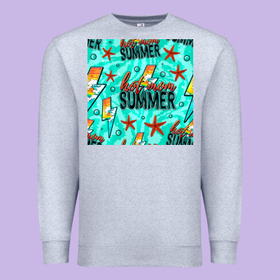 Hot Mom Summer Digital Paper Premium Sweatshirt Designed By Bundleandbundleshop