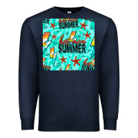 Navy Hot Mom Summer Digital Paper Premium Sweatshirt - BundleAndBundleShop