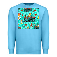 Ocean Blue Hot Mom Summer Digital Paper Premium Sweatshirt - BundleAndBundleShop