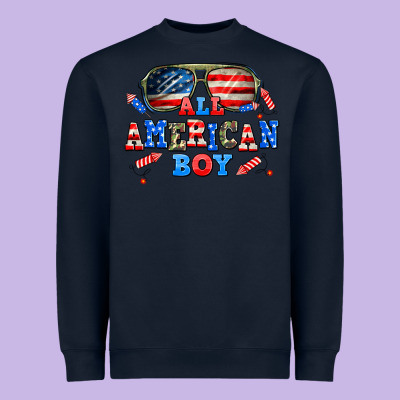 All American Boy Heavyweight Sweatshirt Designed By Adodesignshop