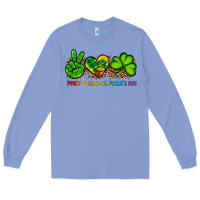 Colony Blue peace love st patty's day Long Sleeve Tee - Artiststas