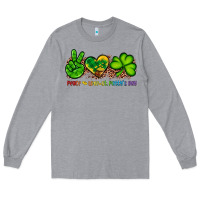 Heather Grey peace love st patty's day Long Sleeve Tee - Artiststas