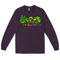 Plum peace love st patty's day Long Sleeve Tee - Artiststas