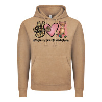 Vintage Coffee peace love chihuahua Vintage Hoodie - JahusDesignShop