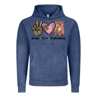 Vintage Denim peace love chihuahua Vintage Hoodie - JahusDesignShop