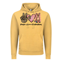 Vintage Mustard peace love chihuahua Vintage Hoodie - JahusDesignShop