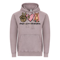 Vintage Zinc peace love chihuahua Vintage Hoodie - JahusDesignShop