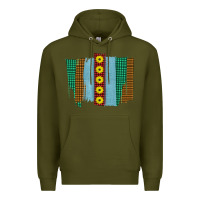 Army Green Western Sunflower Farm Life Brush Strokes Premium Hoodie - Bettercallsaul