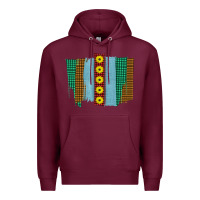Burgundy Western Sunflower Farm Life Brush Strokes Premium Hoodie - Bettercallsaul