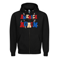 Black make america great again Zipper Hoodie - MaliasSmallBusiness