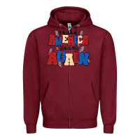 Burgundy make america great again Zipper Hoodie - MaliasSmallBusiness