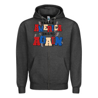 Charcoal Heather make america great again Zipper Hoodie - MaliasSmallBusiness