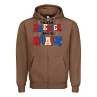 Chestnut make america great again Zipper Hoodie - MaliasSmallBusiness