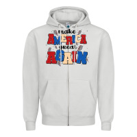 Dove Grey make america great again Zipper Hoodie - MaliasSmallBusiness