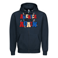 Navy make america great again Zipper Hoodie - MaliasSmallBusiness