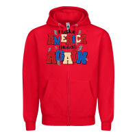 Red make america great again Zipper Hoodie - MaliasSmallBusiness