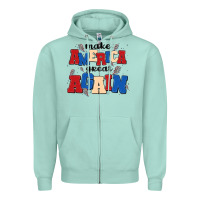 Seafoam make america great again Zipper Hoodie - MaliasSmallBusiness