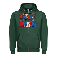 Sports Green make america great again Zipper Hoodie - MaliasSmallBusiness
