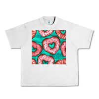 Lunar Rock valentines day heart donuts seamless pattern Urban Heavy Tee - BundleAndBundleShop