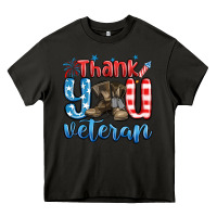Asphalt thank you veteran Heavy Core Tee - MaliasSmallBusiness