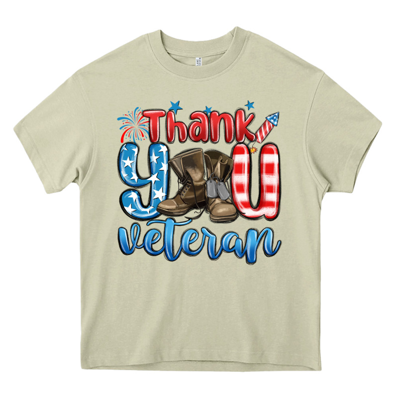 Thank You Veteran Heavy Core Tee by MaliasSmallBusiness | Teevron