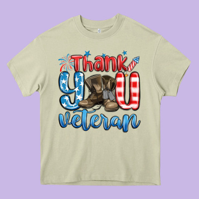 Thank You Veteran Heavy Core Tee Designed By Maliassmallbusiness