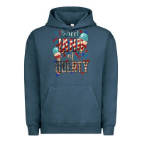 Pigment Midnight Navy Sweet land of liberty 4th of july Urban Hoodie - HowdyJamesFarm
