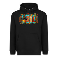Black gobble with thanksgiving turkeys Heavyweight Hoodie - MaliasSmallBusiness
