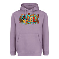 Lavender gobble with thanksgiving turkeys Heavyweight Hoodie - MaliasSmallBusiness