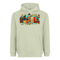 Matcha gobble with thanksgiving turkeys Heavyweight Hoodie - MaliasSmallBusiness