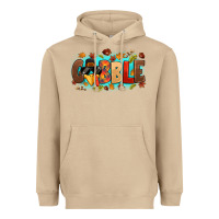 Mushroom gobble with thanksgiving turkeys Heavyweight Hoodie - MaliasSmallBusiness