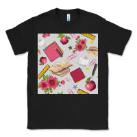 Black back to school  seamless pattern Classic Tee - BundleAndBundleShop